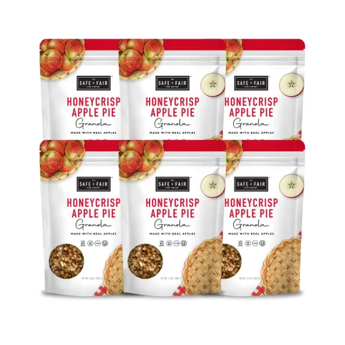 Vista 8 de Safe + Fair All American Granola – Snack sin gluten y vegano – Avena integral con fresas reales, arándanos y arándanos rojos – Sin OMG, kosher, sin