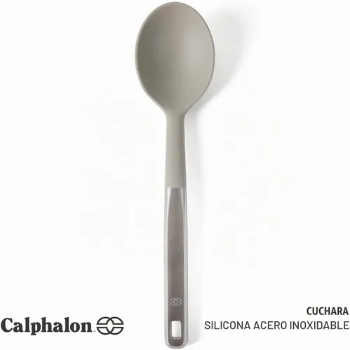 Vista 2 de Calphalon Cuchara de cocina Prime, cuchara de cocina con cabeza de silicona y mango de acero inoxidable, resistente al calor, cuchara antiadherente