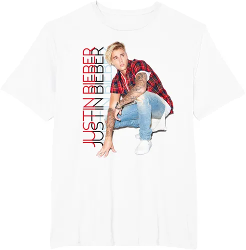 Vista 5 de Justin Bieber Camiseta oficial de pie alto, Blanco