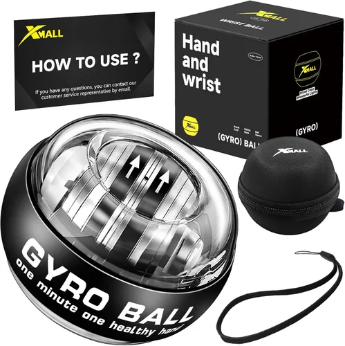Vista 5 de XMALL Bola de giroscopio de muñeca, fortalecedor de antebrazo de mano, entrenador de muñeca, iluminación colorida de arranque automático