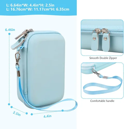 Vista 3 de Funda rígida compatible con Nelko P21/para Phomemo D30/para SUPVAN E10/para máquina etiquetadora NIIMBOT D11, bolsa portátil de almacenamiento