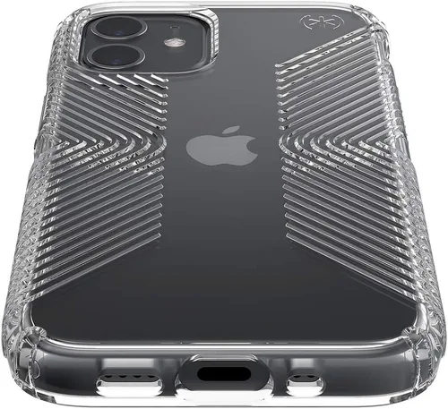 Vista 5 de Speck Productos Presidio Perfect-Clear Grip Funda para iPhone 12 Mini, transparente/transparente