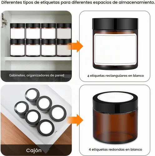 Vista 6 de Frascos de vidrio de 4 onzas con tapas, paquete de 16 frascos ámbar con tapas y forros internos, boca ancha Frascos de vidrio negros para crema