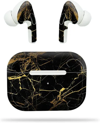 Vista 5 de MightySkins - Compatible con Apple Airpods Pro - Mármol ámbar Funda protectora de vinilo duradera y única Fácil de aplicar, quitar y cambiar