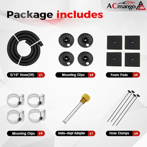 Vista 4 de Kit enfriador de transmisión de tubos y aletas Ultra-Cool de 4 pasos universal 402 de aluminio negro con kit de enfriador de aceite de 5/16