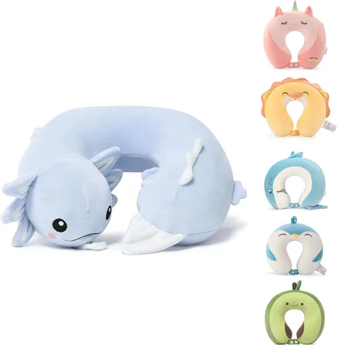 Vista 9 de Almohada de cuello de viaje de espuma viscoelástica para adolescentes y Pingüino
