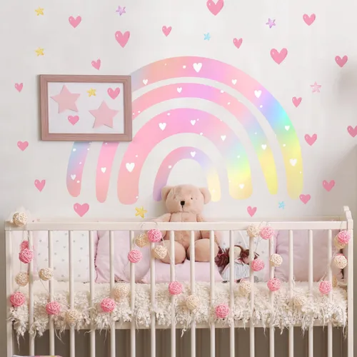 Vista 11 de 2 hojas de calcomanías de pared de hadas para dormitorio de niñas, murales de pared de flores, vinilo para despegar y pegar, calcomanías de pared
