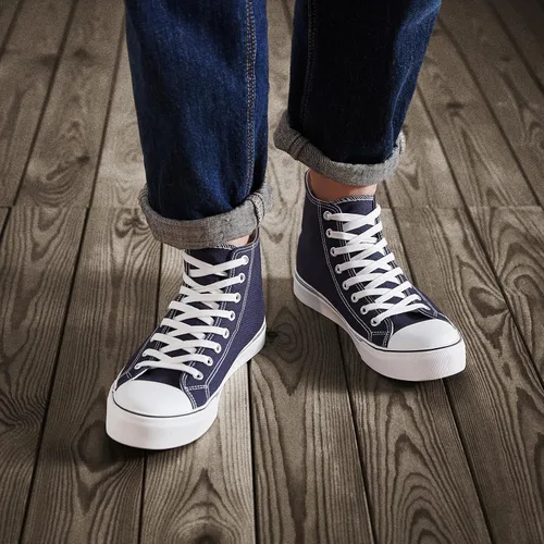 Vista 34 de ZGR Tenis de lona para hombre, con cordones, clásicos, casuales, para caminar