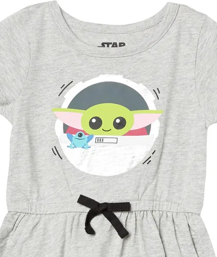 Vista 3 de Spotted Zebra Disney Marvel Star Wars Frozen Vestidos de manga corta para niñas princesas paquete de 2