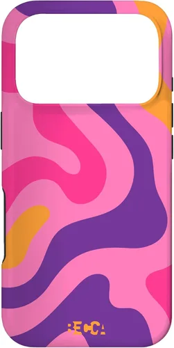 Vista 30 de Retro Liquid Swirl Groovy Abstract Pattern Wave Purple Phone Case for iPhone 17