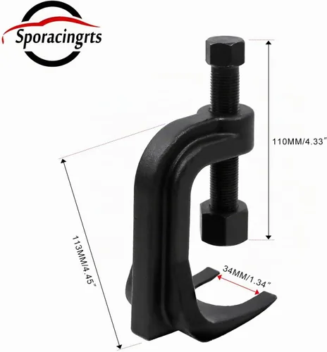 Vista 2 de Sporacingrts 25112 Separador de rótula, herramienta de extracción de rótulas, extractor de rótula ajustable que se extiende hasta 2 3/8 pulgadas