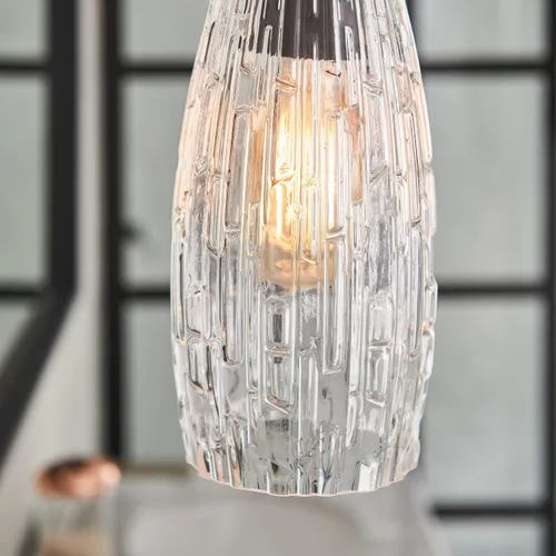 Vista 8 de Capital Lighting 328611BI-450 Dosey Art Deco - Mini colgante de cristal en relieve, 1 luz de 100 vatios, 11 pulgadas de alto x 5 pulgadas de ancho