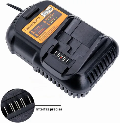 Vista 7 de DCB119 Cargador de batería de coche compatible con De-Walt 12V, 20V y 60V MAX batería de iones de litio DCB203 DCB201 DCB204 DCB206 DCB606 DCB609