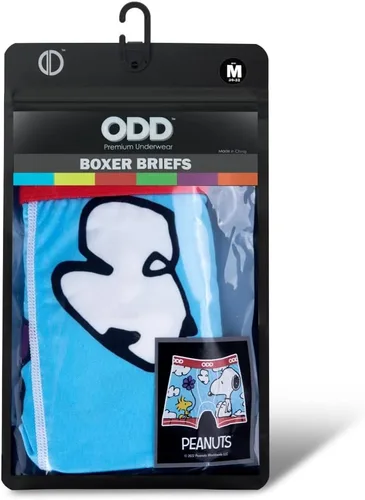 Vista 5 de Odd Sox Charlie Brown Peanuts - Calzoncillos tipo bóxer divertidos para hombre, frescos, cómodos