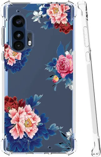 Vista 2 de Funda para teléfono para Moto Edge Plus, para Motorola Edge +, transparente, delgada, a prueba de golpes, suave, flexible, TPU, funda protectora