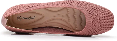 Vista 5 de VenusCelia Zapato plano de punto flexible para mujer