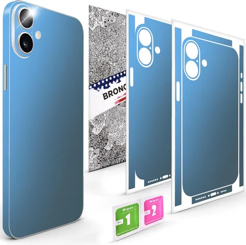 Vista 15 de 2 piezas de Skin Wrap compatibles con iPhone 16 Plus – Película protectora de vinilo delgada para lados y espalda – Ajuste elegante, aspecto premium