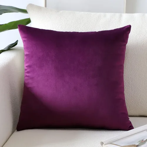 Vista 17 de Artscope Fundas de Almohada de Terciopelo de Lujo Fundas de Almohadas Cuadradas Decorativas Fundas de Cojines Suaves Sólidas para Sofá de Sala Sofá