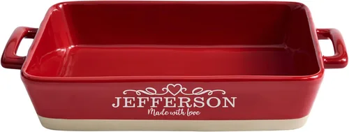 Vista 7 de Let's Make Memories Cazuela de gres personalizada hecha con amor, utensilios de cocina, para ella, azul marino