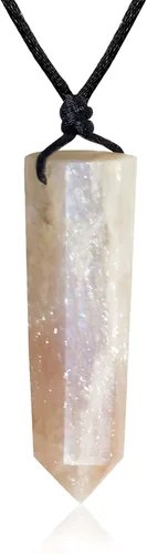 Vista 14 de Runyangshi Colgantes de cristal curativo, collar de cuarzo de cristal natural de un solo punto, 6 facetas de chakras, piedra de reiki, energía