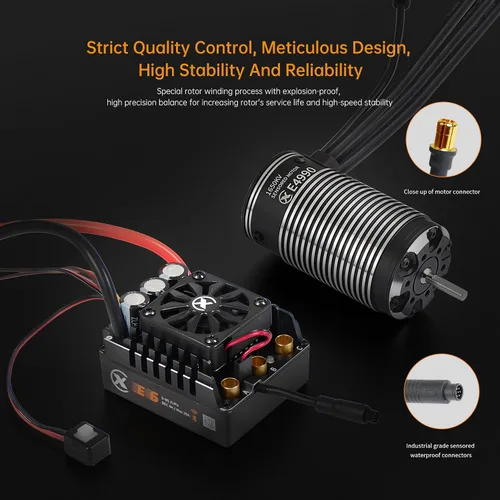 Vista 7 de XC E6 3-8S 200A Sensored Brushless ESC y E4990 Motor Combo para 1/6 RC Car