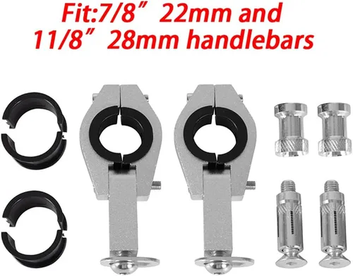 Vista 7 de Guardamanos universales para 78 pulgadas y 1 18 pulgadas barra de cepillo para todoterreno ATV Yamaha Kawasaki Suzuki para Honda Motocicleta Pit