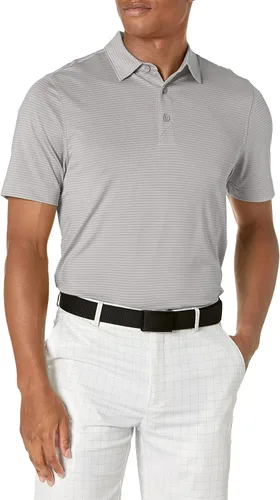 Vista 11 de Cutter & Buck Polo Drytec Forge a rayas de lápiz que absorbe la humedad para hombre Negro