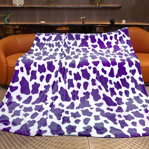 Vista 45 de Manta de vaca para niños de 40 x 50 pulgadas, ropa de cama de forro polar ultrasuave para niños y niñas, manta ligera para cochecito de bebé, bonita