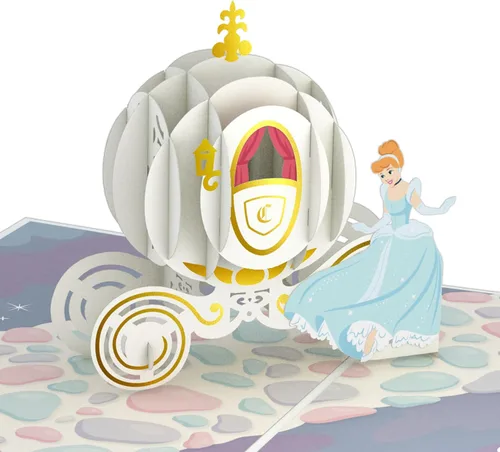 Vista 13 de Lovepop - Tarjeta desplegable de Disney Princess Dreams Come True – Tarjeta de felicitación de cuento de hadas del castillo 3D para niñas, niños