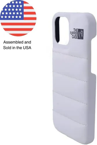 Vista 4 de Funda acolchada para iPhone 13 de 6.1 pulgadas. Funda protectora 3D de plumón suave al tacto suave