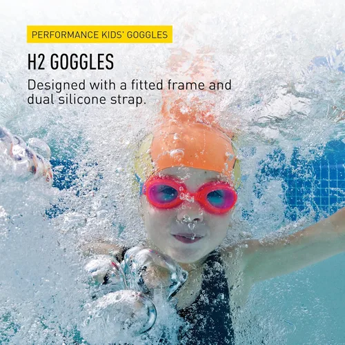 Vista 2 de Lentes de natación FINIS H2 Rosado/Verde agua