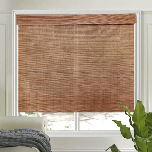 Vista 21 de LETAU - Cortinas de madera para ventanas con cenefa, filtran la luz