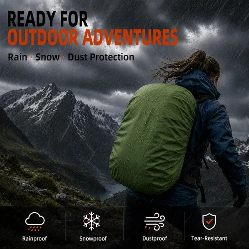 Vista 7 de Frelaxy - Funda impermeable para mochila, nivel de impermeabilidad de 10000 mm, estructura multicapa ultrarresistente mejorada, correa con hebilla