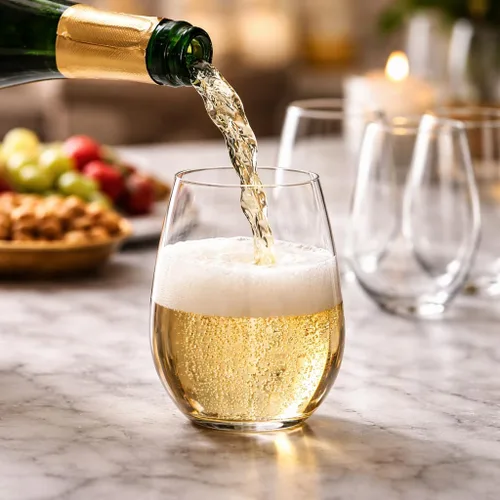 Vista 2 de Paquete de 40 copas de vino de plástico desechables de 12 onzas, vasos transparentes irrompibles Tazas de cóctel sin tallo, sin BPA