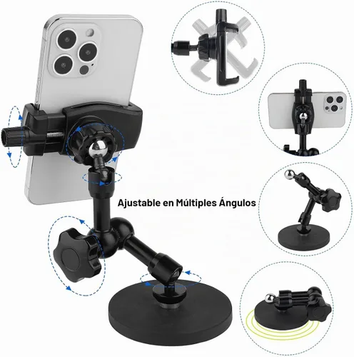 Vista 7 de Mippko Soporte magnético para teléfono, soporte de teléfono resistente para camión, tractor, montacargas, barcos, vehículos de motor, compatible