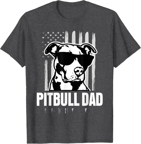 Vista 23 de Pitbull Dad - Camiseta para hombre con orgullo American Pit Bull Dog, Negro, S