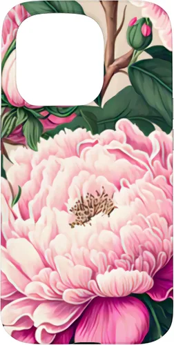 Vista 14 de Funda con diseño artístico de peonía rosa para iPhone 16