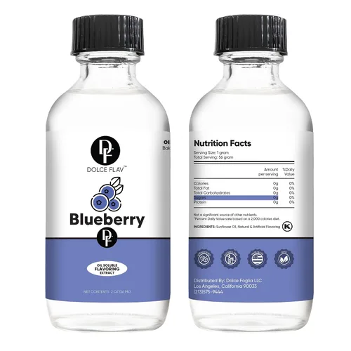 Vista 7 de Dolce Flav Extracto de Arándano Azul – 2 Onzas Soluble en Aceite Kosher, Sin Azúcar, Aroma Concentrado de Arándano Maduro para Hornear, Chocolates
