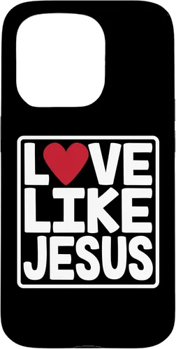 Vista 14 de iPhone 16 Love Like Jesus Valentines Day Heart Case