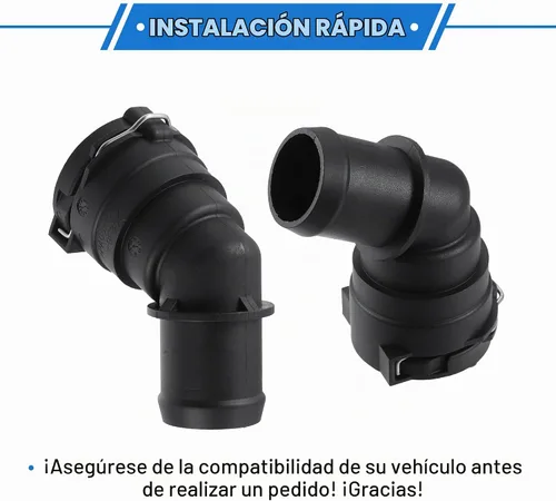 Vista 7 de Conector de manguera de refrigerante del motor, manguera inferior, conector rápido de agua compatible con Acura TSX 2004-2014, plástico duradero