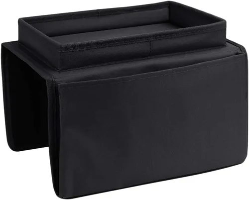 Vista 5 de MioCloth Organizador de reposabrazos de sofá, sillón reclinable, organizador de bolsillo para almacenamiento remoto de TV, organizador de bolsillo