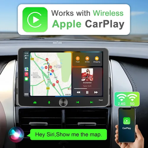Vista 2 de Car Radio Stereo Wireless Apple Carplay