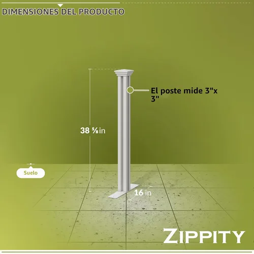 Vista 7 de Poste de acabado de valla de eventos independiente Zippity 38inH