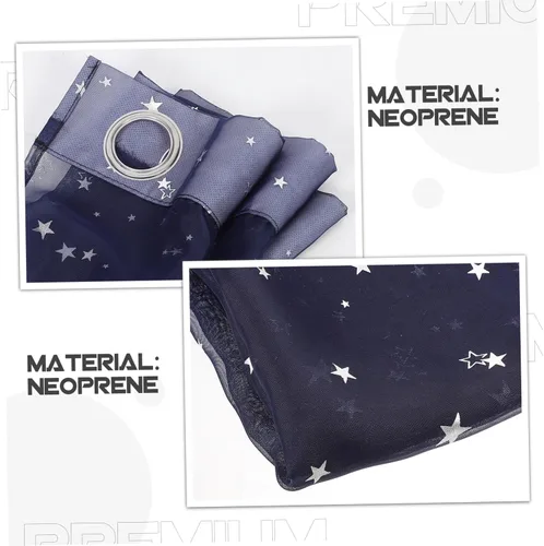 Vista 3 de DECHOUS Cortinas transparentes de gasa azul marino de lujo para sala de estar, dormitorio, ventana de tul