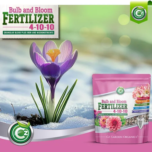 Vista 4 de 4-10-10 - Fertilizante para bulbos y flores, fabricado en Estados Unidos, 2% de hierro + micronutrientes, alimento para plantas para jardines