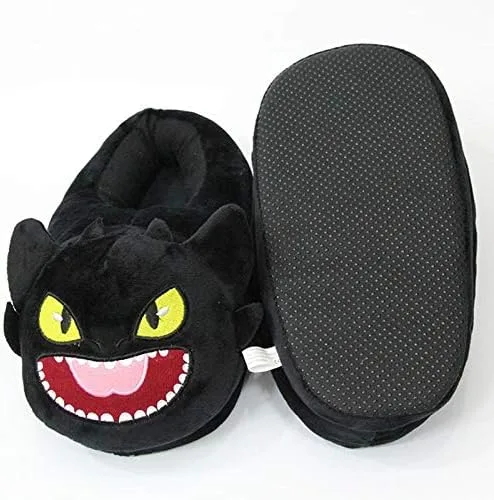 Vista 5 de XHBYG Pantuflas de felpa de dibujos animados de anime, sandalias de invierno para interiores, cálidas, unisex, lindas pantuflas de animales 9 2