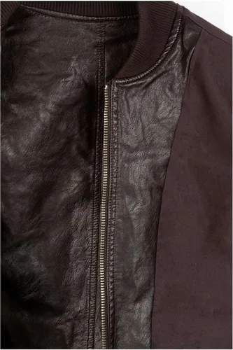 Vista 3 de Top Gun Chaqueta bomber de cuero vegano con parches para mujer