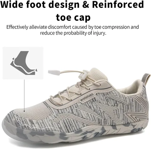 Vista 2 de WateLves - Zapatos de agua para hombres y mujeres, para natación, playa, piscina, surfear, hacer yoga o aeróbico acuático, calcetines para el agua