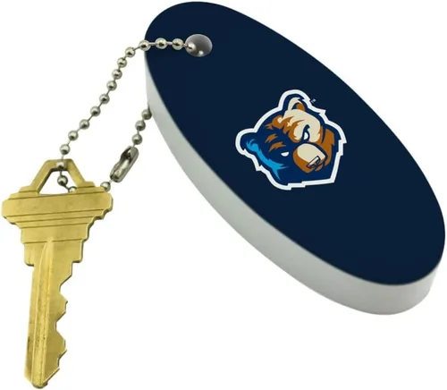 Vista 2 de GRAPHICS & MORE Bob Jones University Primary Logo Floating Keychain Oval Foam Fishing Boat Buoy Key Float