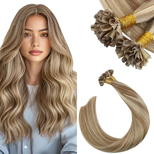 Vista 57 de Ugeat - Extensiones de cabello humano con microanillo, 14 pulgadas, extensiones de cabello Remy con microcuentas de 1 gm/hebra, 50 gms, extensiones